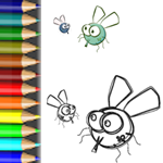 Lustiges Monster zum Ausmalen Vorlage als PDF