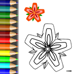 Download PDF Ausmalbild Blüte Malvorlagen Blumen Blüte4