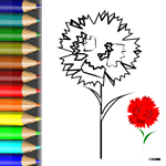 Download PDF Ausmalbild Nelke Malvorlagen Blumen Nelke