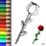 Download PDF Ausmalbild Rose Malvorlagen Blumen Rose2