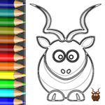 Zoo_Bergziege Bergziege Ausmalen. Ausmalbild Tiere. Tierbilder Malvorlagen.