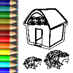 Vorlage Ausmalbild Tiere vom Bauernhof