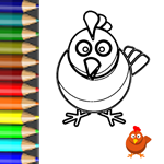 Ausmalbild Tiere vom Bauernhof Vorlage Hahn
