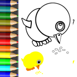 Ausmalbild Tiere vom Bauernhof Vorlage Kücken