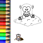 Ausmalbild Tiere vom Bauernhof zum ausmalen Maulwurf