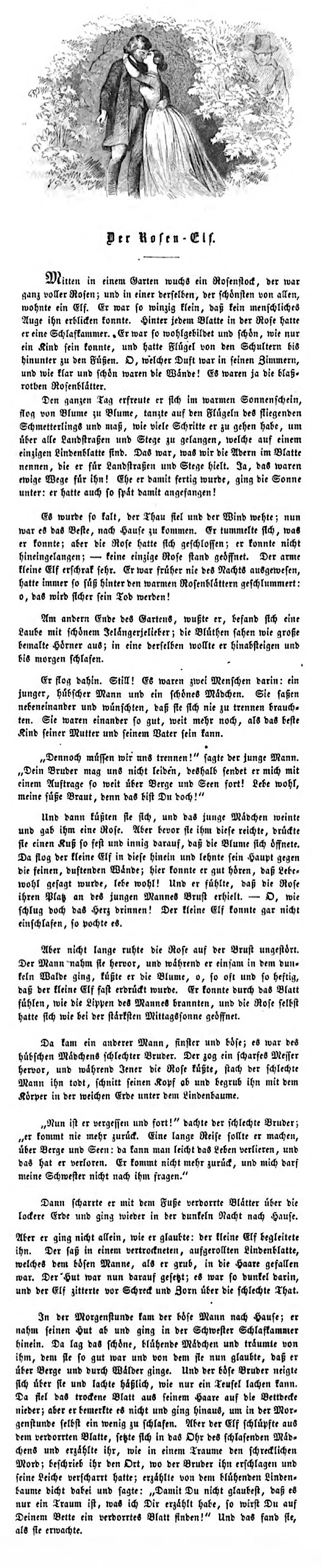 Der Rosen Elf Andersens Märchen - Hörbuch und Inhalt, Text Lesen