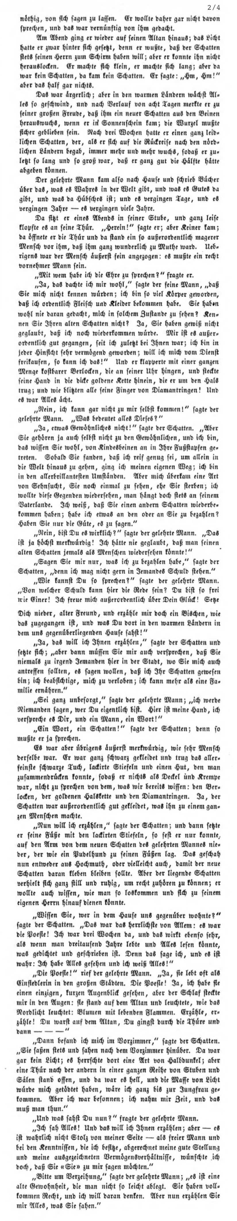 DER SCHATTEN - Hans Christian Andersen | Kunstmärchen | Hörbuch • Kurzinhalt • Zusammenfassung • Interpretation • Analyse • Volltext Download • Bild