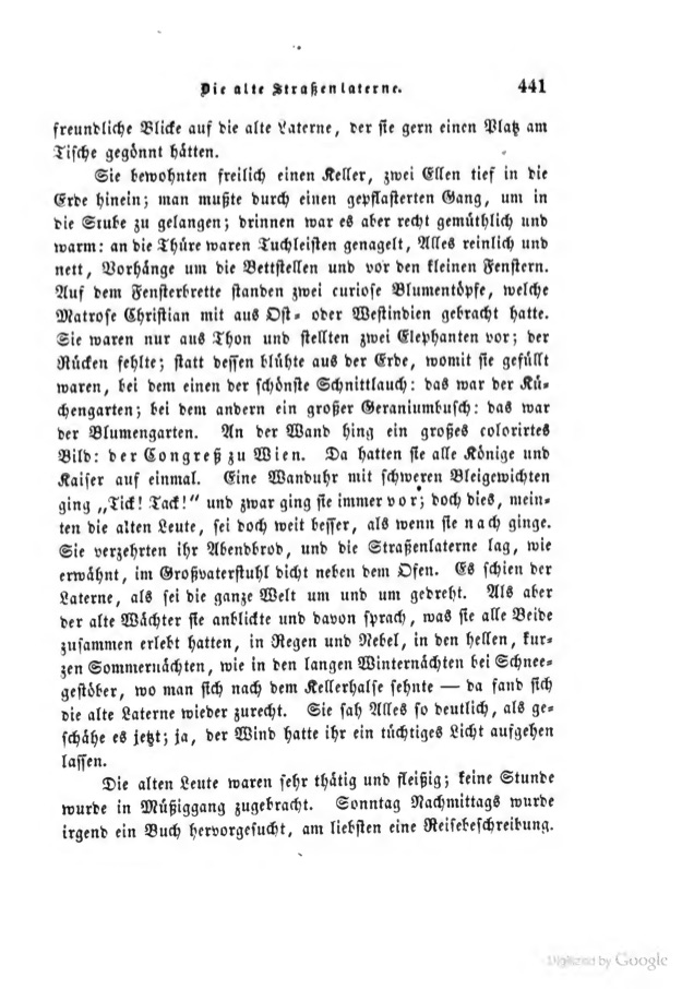 Märchen Hans Christian Andersen: Die alte Straßenlaterne - Inhalt, Download