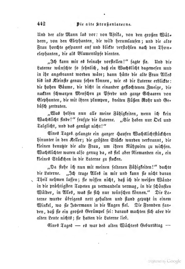 Die alte Straßenlaterne - Märchen Hans Christian Andersen. Hörspiel & Text.