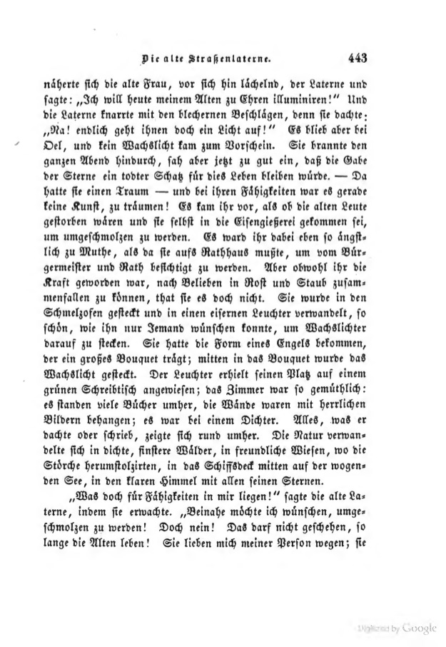 Andersens Märchen. Die alte Straßenlaterne - Hörbuch & Text, Inhalt.