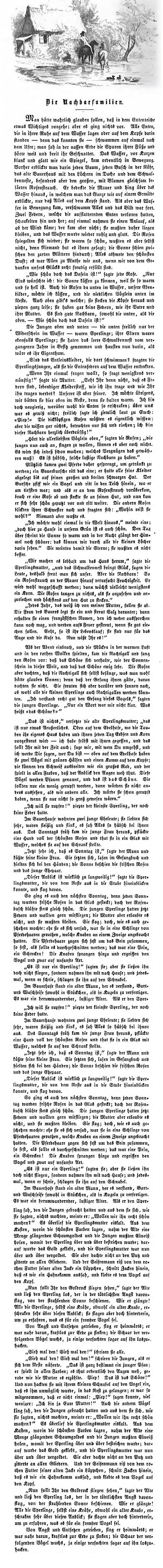 Die Nachbarfamilien | Märchen Originaltext