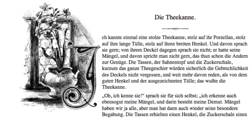 Die Theekanne (Teekanne) Märchen - Andersen. Zusammenfassung & Deutung. Inhalt, Geschichte, Hörbuch zum Download. Ich kannte einmal eine stolze Theekanne...