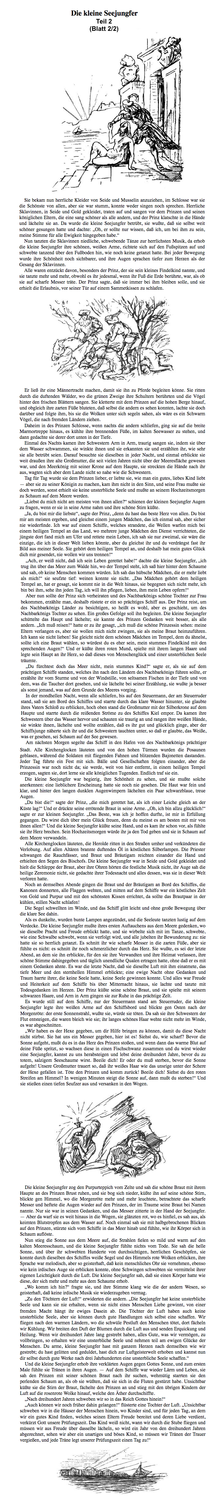 Die kleine Seejungfer (Meerjungfrau) Märchen Inhaltsangabe, Hörspiel Download. Interpretation & Analyse Hans Christian Andersen