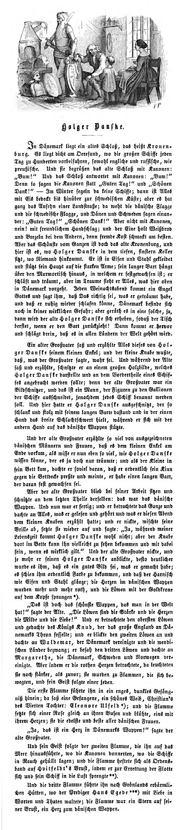 Holger Danske Andersen Märchen - Kurzinhalt, Zusammenfassung, Analyse, Deutung, Interpretation.