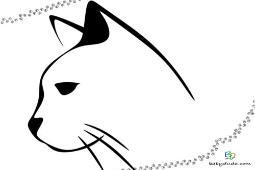 Katzenkopf Ausmalbild - Malvorlage Tierbilder ausmalen