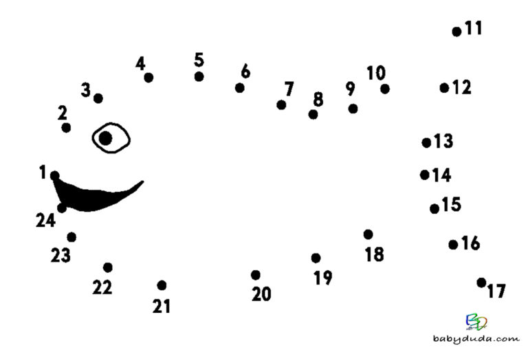 Malen nach Zahlen - Vorlagen für Kinder Drucken | BabyDuda » Malbuch