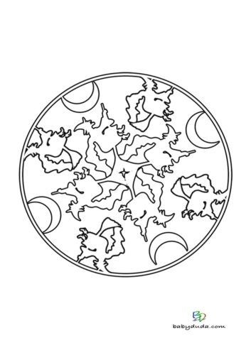 „Mandala Halloween Hexe
