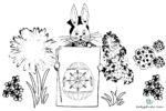 Malvorlage Ostern Ausmalbild für ältere Kinder