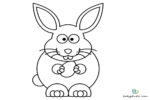 Vorlage Ausmalbild süßer Osterhase