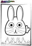 Ostermotiv Ausmalbild Einfacher Osterhase