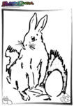 Osterbild Ausmalbild Hase und Osterei