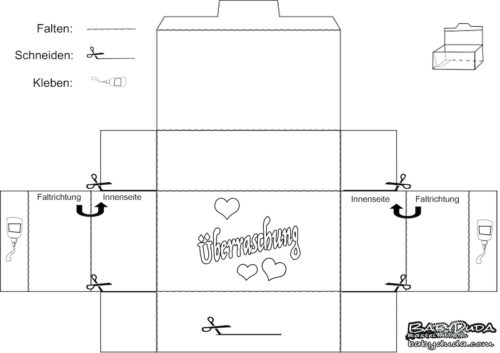 Bastelanleitung-Schachtel-Vorlage