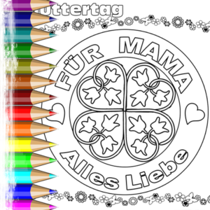 Muttertag Mandala ❦ Herz & Ornament Ausmalen | BabyDuda » Malbuch