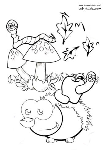 Herbst Ausmalbilder Herbstmotiv Herbstlaub Tiere BabyDuda Malbuch Herbst Ausmalbilder Herbstmotiv Herbstlaub Tiere BabyDuda Malbuch