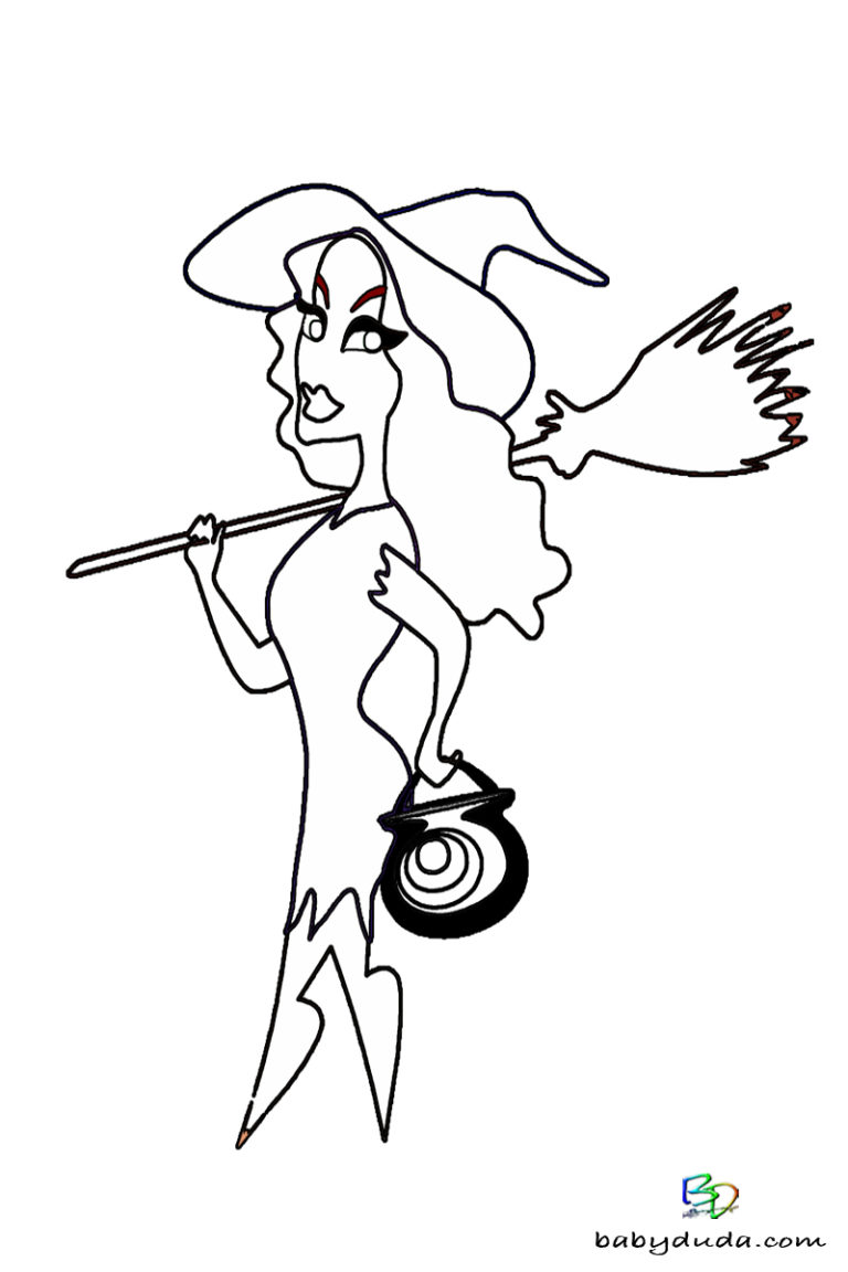 Halloween &amp; Walpurgisnacht Ausmalbilder 👻 BabyDuda » Malbuch