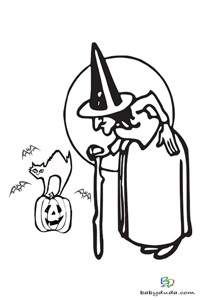 Halloween &amp; Walpurgisnacht Ausmalbilder 👻 BabyDuda » Malbuch
