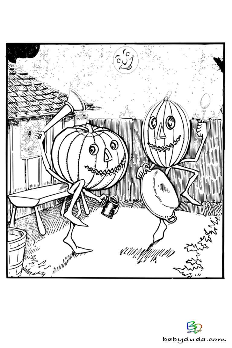 Halloween & Walpurgisnacht Ausmalbilder 👻 | BabyDuda » Malbuch
