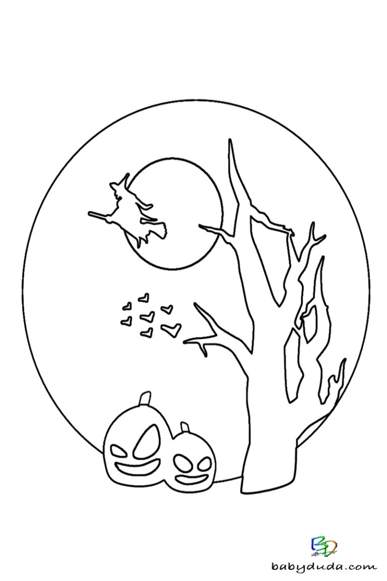 Halloween &amp; Walpurgisnacht Ausmalbilder 👻 BabyDuda » Malbuch