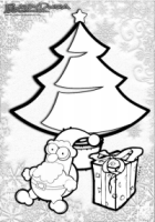 Weihnachten-Ausmalbild-Weihnachts-Malbild-Weihnachtsbaum-und-Geschenke