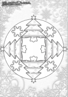 Winter Ausmalbild – Mandala Weihnachtsbaum Ausmalbild
