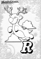 ABC Winter Buchstaben – R – Rentier Rudolf ABC Winter Buchstaben – R – Rentier Rudolf