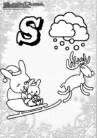 ABC Winter Buchstaben – S – Schlitten ABC Winter Buchstaben – S – Schlitten