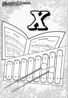 ABC Winter Buchstaben – X – Xylophon ABC Winter Buchstaben – X – Xylophon