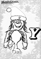 ABC Winter Buchstaben – Y – Yeti ABC Winter Buchstaben – Y – Yeti