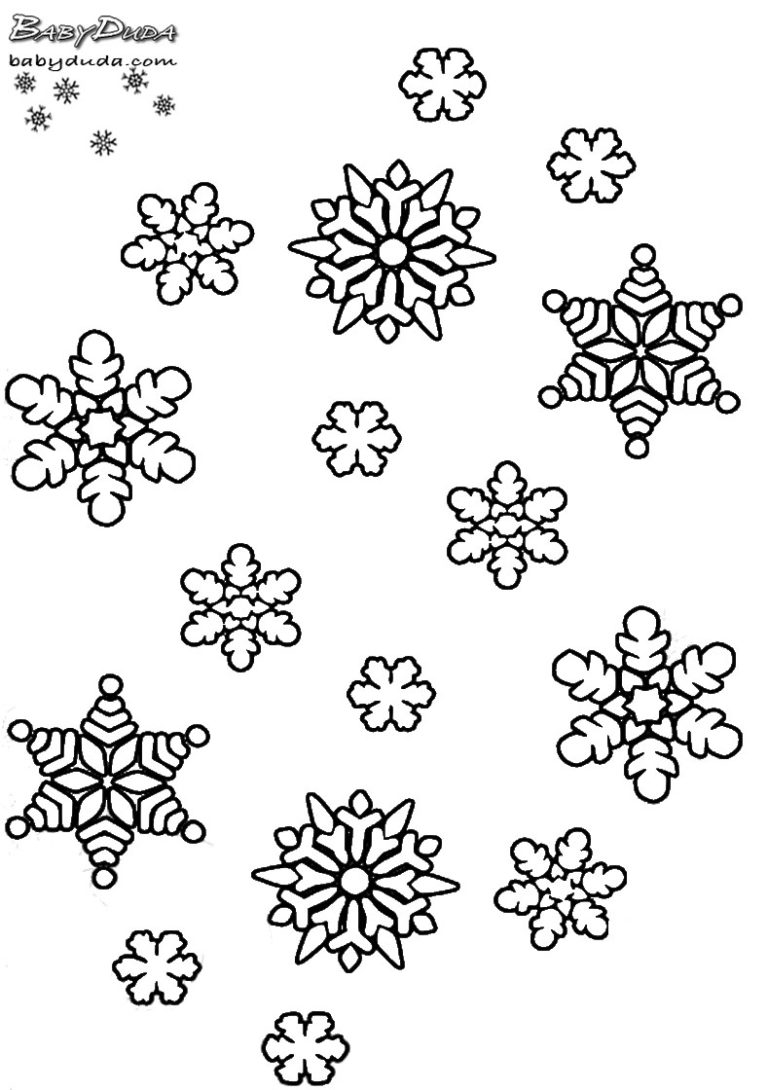 Winterbilder Mandala ️ Schneeflocken & Weihnachtsbaum | BabyDuda » Malbuch