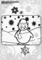 Winter Malvorlage Schneemann