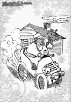 Winter Malbild Weihnachtsmann