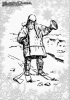 Winter Malvorlage Ski auf Eis