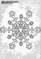 Winter Mandala Malbild Schnee Flocke