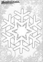 Winter Mandala Malbild Schneeflocke