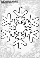 Winter Mandala Malbild Schneeflocken