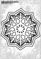 Winter Mandala Malvorlage Schnee Flocke