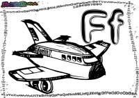 Alphabet-Buchstabe-F-Flugzeug