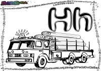 Alphabet-Buchstabe-H-Holztransporter