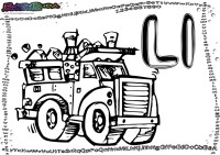 Alphabet-Buchstabe-L-Lastwagen