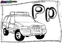 Alphabet-Buchstabe-P-Polizei